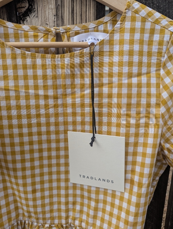 $95 - Tradlands Yellow Gingham Nico and Remi dress - size S - Picture 2 of 4